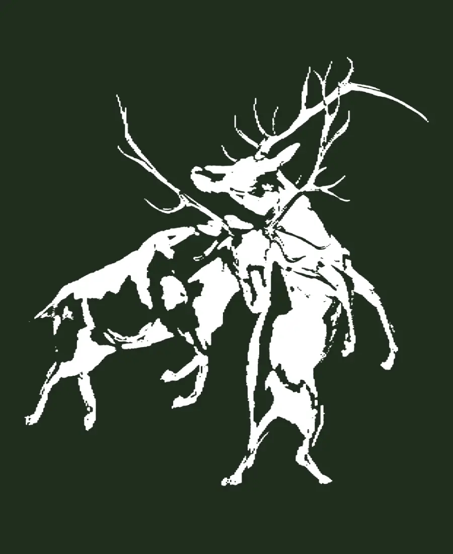 Image 1 of Brown Deer T-Shirt - white / green
