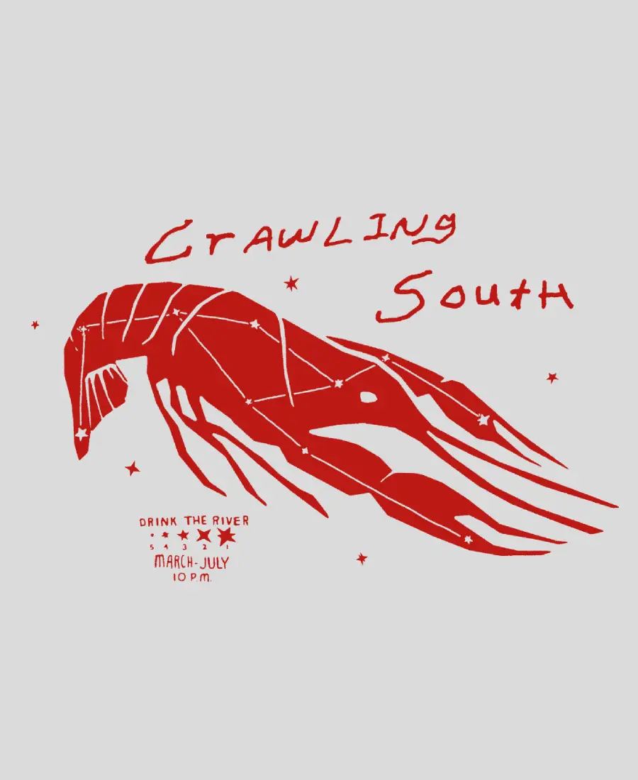 Image 1 of Crawling South T-Shirt - red / white